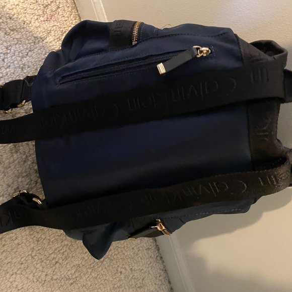 Calvin Klein Navy Nylon Backpack 12”x14” - Picture 5 of 5